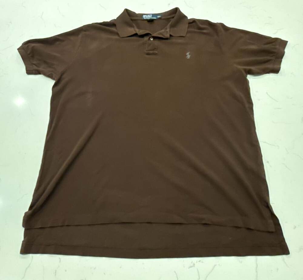 Polo by Ralph Lauren Polo Shirt Size XXL Brown Cotton Short Sleeve